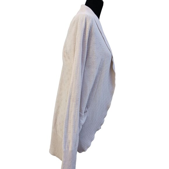 Kimchi Blue Womens Eyelet Detail Lightweight Soft Sz Small Open Cardigan Pockets - Picture 2 of 6